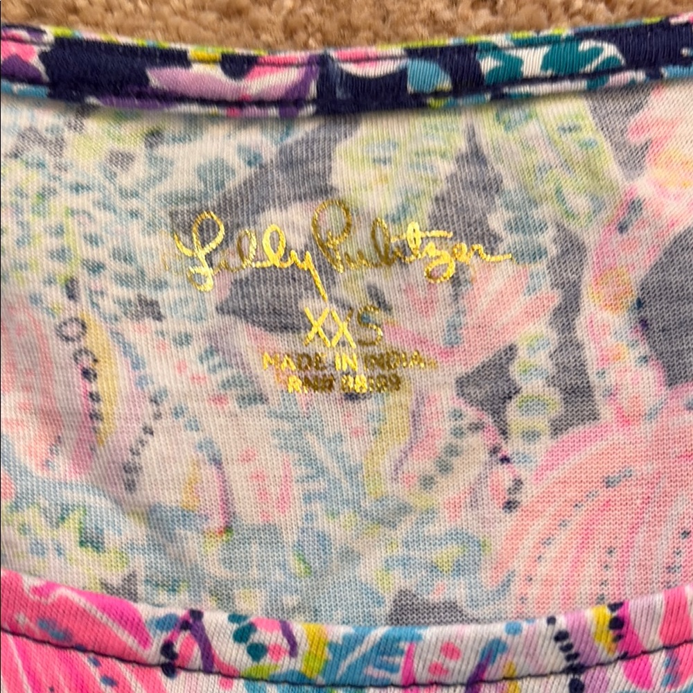 Lilly Pulitzer Jodee Pink and Purple Flutter Sleeve Sundress - Picture 3 of 9